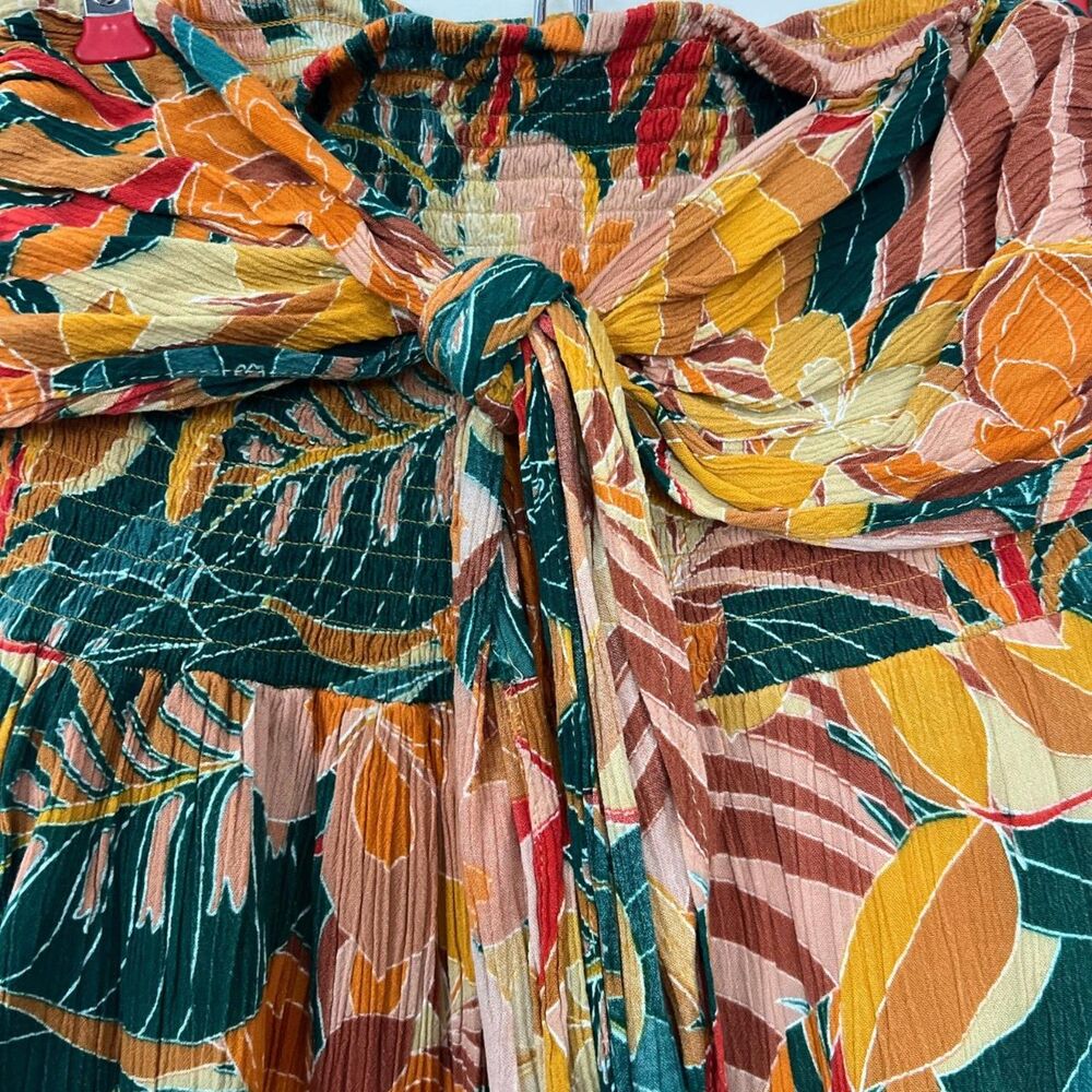 Rip Curl Brazilian Soul Bandeau Midi Dress Tropical Floral Strapless XS Small - Picture 4 of 10